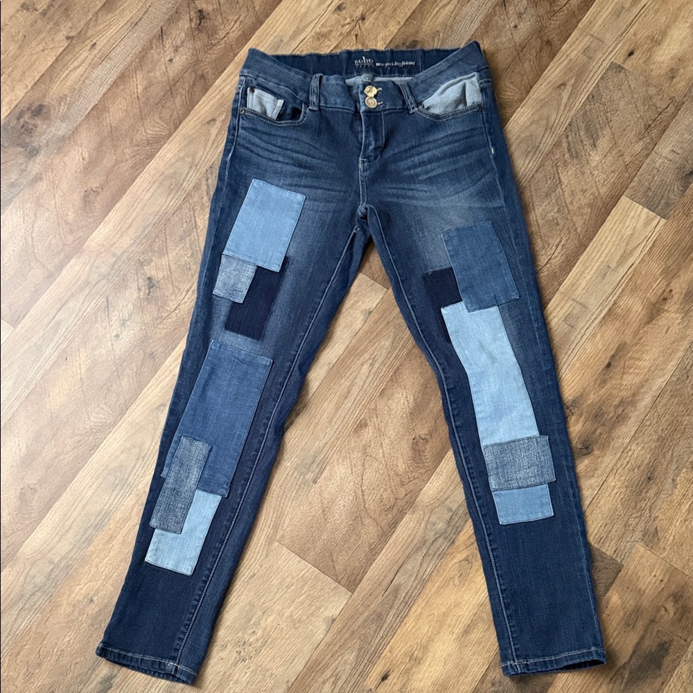 Soho Patchwork New York boyfriend jeans sz 4